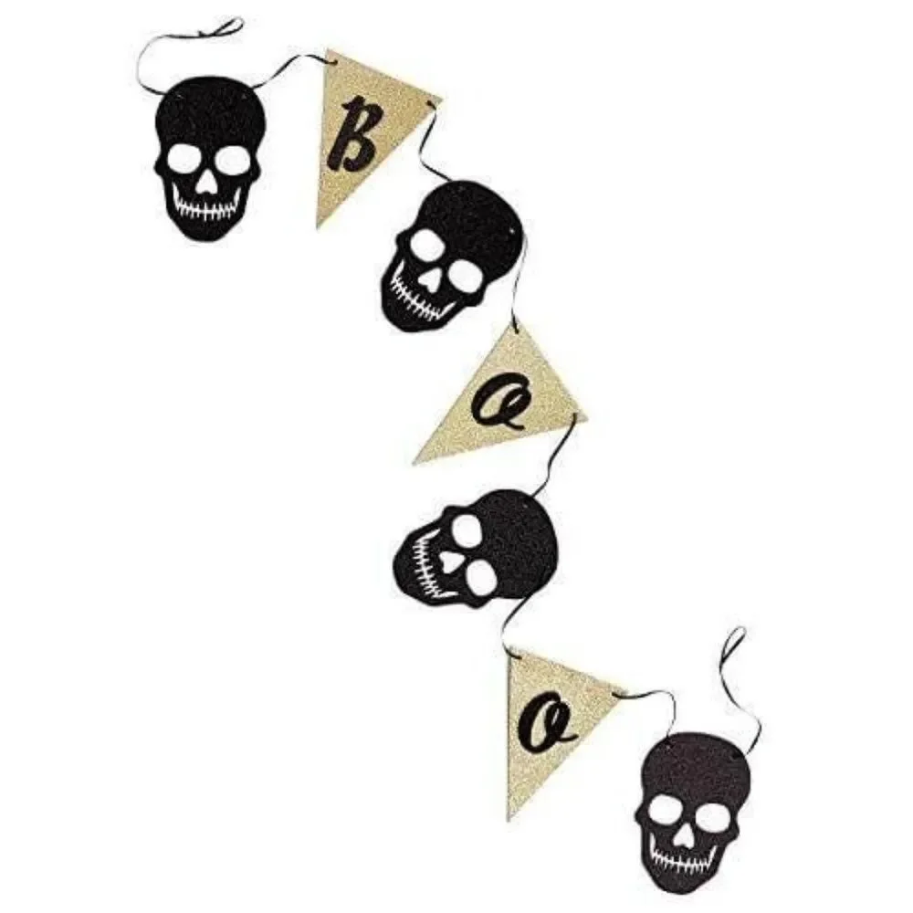 Martha Stewart Boo Paper Skull Halloween Garland
